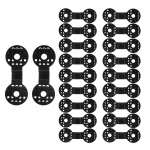 20vnt Au&scaron;inimo audinio plastikiniai segtukai Plastikiniai skėčių segtukai &scaron;e&scaron;ėliai tinkleliai juodi segtukai &scaron;iltnamiui juoda