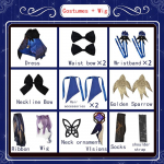 Genshin Impact Cos drabužiai raižyti skaidrūs C drabužiai Oda &Scaron;okiai Cosplay Moteri&scaron;ki Cos Drabužiai Anime Moteri&scaron;ki Cos Drabužiai L mėlyna/violetinė