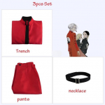 Anime Tokyo Revengers Izana Kurokawa Rindo Haitani Auskarai Cosplay Juoda Raudona Tenjiku Striukė Uniforma Helovino kalėdinis kostiumas S raudona