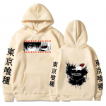 Anime Tokijo &bdquo;Ghoul&ldquo; gobtuvai Ken Kaneki Grafi&scaron;kai marginti megztiniai Vyri&scaron;ki laisvalaikio hiphopo gatvės apranga, pora, megztiniai, laisvas gobtuvas XXL