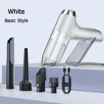 13000Pa belaidis automobilio dulkių siurblys, stipraus siurbimo rankinis mini ne&scaron;iojamas dulkių siurblys, skirtas automobilių namų staliniams naminiams gyvūnėliams valyti balta