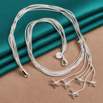 URMYLADY 925 Sterling Silver Star 18 colių pakabukas karoliai gyvatės grandinėlė moterims vestuvių vakarėlio madingi papuo&scaron;alai 45cm