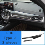 LHD BMW 5 serijos G30 G31 anglies pluo&scaron;to centrinio porankio dėžutės dangtelis, pavarų dėžės padėties skydelio apdailos dangtis automobilių dalys Type J LHD