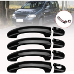 Chromuotas ry&scaron;kiai juodas automobilio durelių rankenos apdailos dangtelio apdailos komplektas, skirtas VW Volkswagen T5 T6 Transporter Caddy 2003-2015 Priedai