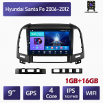 &bdquo;Android&ldquo; automobilinis radijas, skirtas &bdquo;Hyundai Santa Fe 2006&ndash;2012&ldquo; automobiliniam daugialypės terpės grotuvui, GPS navigacijos galvos blokas, WIFI 1+16 GB