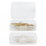 2 Dėžučių Paprastas Metalinis Ra&scaron;iklio Segtukas Sąsiuviniui Sąskaitoms Pie&scaron;tukų Laikikliai Popieriaus Segtukas Kanceliarinė Priemonė (Auksas)