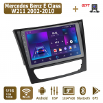 Android Carplay automobilinis radijas, skirtas Mercedes Benz E Class W211 2002-2010 Multimedijos grotuvo galvos blokas Stereo GPS navigacija BT WIFI 4+64GB 1+16GB