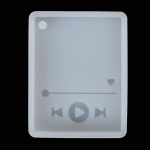 Super blizgus epoksidinės dervos grotuvo formos raktų pakabukas liejimo silikoninė forma pasidaryk pats amatai