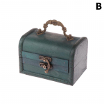 Retro laikymo medinė dėžė karoliai auskarai papuo&scaron;alai slaptažodžio užraktas laikymo dėžutė raktas atrakinimas medinė žalia ruda užrakto dėžutė