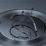 Naujos 5.3 kaklo ausinės, auk&scaron;tos garso kokybės belaidės &bdquo;Bluetooth&ldquo; ausinės be latentinės žaidimų universalios įki&scaron;imo kortelės juoda