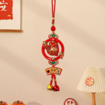 Metų varpelio pakabinama dekoracija, Pavasario &scaron;ventės dekoras su ornamentais Raudonas pakabukas skirtas