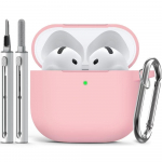 Silikoninis ausinių apsauginis dėklas, atsparus dulkėms įkrovimo dėžutės apvalkalas, ausinių dangtelis, skirtas &bdquo;AirPods 4&ldquo;