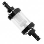 Stiklinis kuro filtro elementas Aliuminio lydinio korpusas Pakeitimas automobiliams ATV visureigiams motociklams Pit juoda