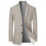 Vyri&scaron;ki Kostiumai Bleizeriai Striukės Verslo laisvalaikio kostiumai Dizainerių paltai Ploni formali apranga Slim Fit Blazers Striukės M chaki