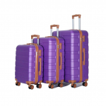 Patvarus 20 colių didelės talpos lagaminas su slaptažodžio užraktu 20/24/28-inch 3-in-1 tamsiai violetine spalva