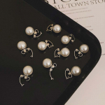 10 vnt. baltų mažų perlų sagčių plaukų segtukų moterims, mergaitėms, retro, paprastų, pintų, nuotakos plaukų sagčių, &scaron;oninių segtukų, plaukų stiliaus aksesuarų