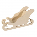 Traineau du P&egrave;re Noel en bois D&eacute;co de Noel 17,5 cm