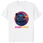 Bober Kurwa Bobr mar&scaron;kinėliai retro stiliaus, juokingi memų tendencijos, Y2k grafikos mar&scaron;kinėliai, mink&scaron;ti unisex 100 % medvilnės mar&scaron;kinėliai 42341 4XL