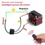 12V Motociklo Akumuliatoriaus Atjungimo I&scaron;jungimo Izoliatorius Pagrindinis Jungiklis Belaidis Nuotolinio Valdymo Pultas