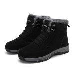 Sniego batai vyrams Laisvalaikio žiemos batai Platforma Neslystantys &Scaron;ilti Kailiniai Ankle Boots Pliu&scaron;iniai Combat Lauko Žygio Motociklo Batai 36 black