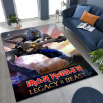 3D Geležinių Merginų Muzikos Grupės Meninis Kilimas-Takelis Miegamajam Svetainei Sofai Namų Durų Takelis Dekoras, Didelis Vaikams Neslystantis Grindų Takelis 60x90cm( 23x35in )