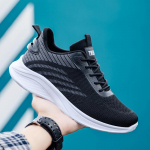 Mada Auk&scaron;tos Kokybės Batai Vyrams 2024 Lengvi Sportbačiai Vyrams Mada Laisvalaikio Bateliai Kvėpuojantys Tenis Masculino Zapatillas Hombre 44 juoda