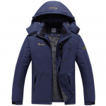 Vyri&scaron;ka žieminė striukė plius aksominė &scaron;ilto vėjo parkas 6XL plius dydžio juoda žieminė striukė su gobtuvu. L