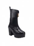 Shoetopia Moteri&scaron;ki trumpi batai su storu kulnu ir neslystančiu padu, patogūs madingi ankle boots | Mink&scaron;tas pamink&scaron;tintas padėklas | Kasdienai, vakarėliams ir žiemai EU37 : 22CM