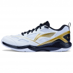 Li Ning Gale Lite Neslystantys Atsparūs dilimui Žemi Badmintono Batai Unisex Balti Auksiniai Juodi AYTU025-3 41.5