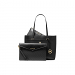 Michael Kors Maisie Vintage Minimalistinis Logotipo Monogramos Spaudinys Trys Viename Odinis Didelis Pirkinių Krep&scaron;ys Peties Krep&scaron;ys Moterims tote Juodas 35T1G5MT7T-BLACK-COMBO Basic Set (Bag+Dust Bag)