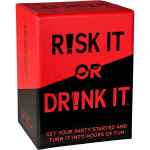 Risk It Or Drink It Smagus vakarėlio žaidimas studentams Kortų žaidimas Gėrimo žaidimas Prie&scaron;vakaris Hilarijos i&scaron;&scaron;ūkiai Klausimai Suaugusiems