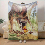 1 vnt., Jaukus Pūliuoko namų dekoro pledas: Tobula dovana jūsų miegamajam, svetainei ar kelionei, flanelinis pledas, idealus sofoms, laukui 130x150cm brown