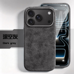 Skirta iPhone 18 Pro / 18 Pro Max 100% Originalus Italijos Importuotas Alcantara dėklas MagSafe Magnetinis I&scaron;manusis mygtukas Prabangus Apsauginis dangtelis iPhone 18 Pro Max