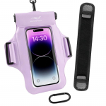 HAISSKY Apyrankė Mobiliajam Telefonui Vandeniui Atsparus Dėklas iPhone 17 16 15 14 13 12 Pro Max 15 Plus Plaukimui Banglenčių Sportui Nardymui Rankos Telefono Krep&scaron;ys violetinė