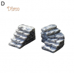 Elens Store 2/4 vnt. dervos arklio vėžlys vėjo malūnas miniatiūrinis lėlių namelio ornamentas sodo dekoras D (2pcs stone step)