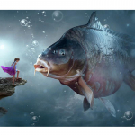 &bdquo;Pasidaryk pats&ldquo; deimantinis pie&scaron;imas kryželiu &bdquo;Fantasy Fish and Girl&ldquo; Siuvinėjimas Rankdarbiai Kalnų kri&scaron;tolas 20X30CM