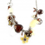 Les Tr&eacute;sors De Lily [E0627] - Collier Cr&eacute;ateur 'Vahin&eacute;' marron/beige/Beige Marron