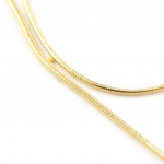 Les Tr&eacute;sors De Lily [H0397] - Chaine Plaqu&eacute; Or 'Serpent' 40 cm 1 mm