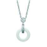 Les Tr&eacute;sors De Lily [L3903] - Collier Argent 'Sissi' blanc argent (rhodi&eacute;) - 12 mm balta