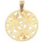 Les Tr&eacute;sors De Lily [L4358] - Pendentif Plaqu&eacute; Or 'Carmen' dor&eacute; - 25 mm