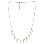 Les Tr&eacute;sors De Lily [M8897] - Collier Plaqu&eacute; Or 'Plumes' dor&eacute; - 9x4 mm