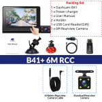 E-ACE automobiliniai DVR FHD 1080P Dash Cam 4,0 colių IPS ekranas 3 kameros Objektyvas naktinio matymo automatinis vaizdo įra&scaron;ymo įrenginys su galinio vaizdo kamera