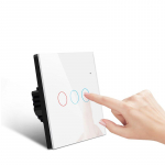 Patvarumo grūdinto stiklo plok&scaron;tės AC220V Smart Touch jutiklinis jungiklis skirtas LED &scaron;viesai 1 Gear balta