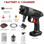 3000W 100bar belaidis auk&scaron;to slėgio automobilių plovimo pistoletas 50000mah putų generatorius vandens pistoleto pur&scaron;kiamas valiklis Makita 18V akumuliatoriui 1*Battery black