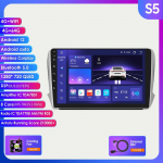 Carplay 2 Din Android 12 Car Multimedia Player Peugeot 208 2008 Series 2012-2018 Navigation GPS AutoRadio Stereo DSP BT SWC DVR kamera Bluetooth DAB S5 8Core 4G 64G