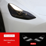 Skirta Tesla Model 3 YSX TPU pajuodusių priekinių žibintų galinių žibintų rūko žibintų apsauginė plėvelė priekinio žibinto galinio žibinto spalvos keitimas 3 Black Headlamp