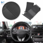 Black Car Accessories Perforated Leather Interior Steering Wheel Cover Trim For Hyundai i30 2017 2018 Elantra