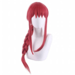 Anime perukas Grandininis pjūklas Vyras Makima Cosplay Perukai pinti plaukai ilgi rožiniai raudoni perukai, kar&scaron;čiui atsparūs sintetiniai plaukai Helovino vakarėlis 27inches rožinė