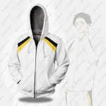 Vyri&scaron;ka &bdquo;Haikyuu&ldquo; striukė Karasuno vidurinės mokyklos tinklinio klubo &bdquo;Hinata Shyouyou&ldquo; džemperis su gobtuvu, rudens beisbolo uniforma su užtrauktuku M