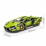 1280PCS Techninė 1:14 Sian Lamborghinis sportinių automobilių statybinių blokų MOC miesto greitaeigių transporto priemonių surinkimo plytų žaislų vaikams berniukams 1280Pcs/Set